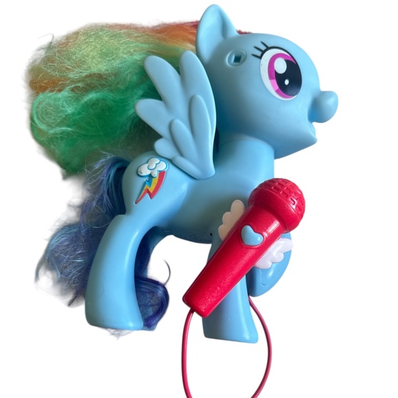 MY LITTLE PONY Karaoke Singing Rainbow Dash Play & Sing Along W/Mic Working - Picture 3 of 5